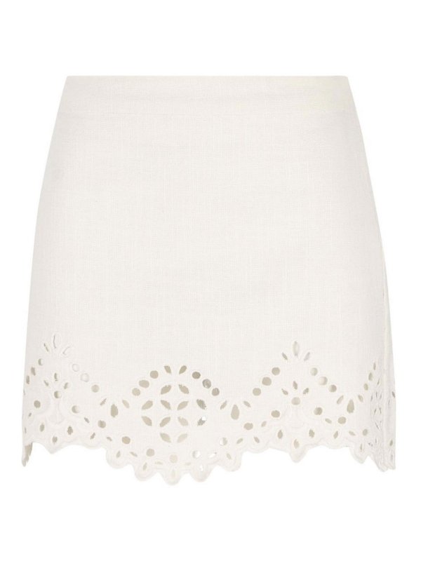Isabel Marant Etoile: Mini jupes - Mini Jupe - Blanc