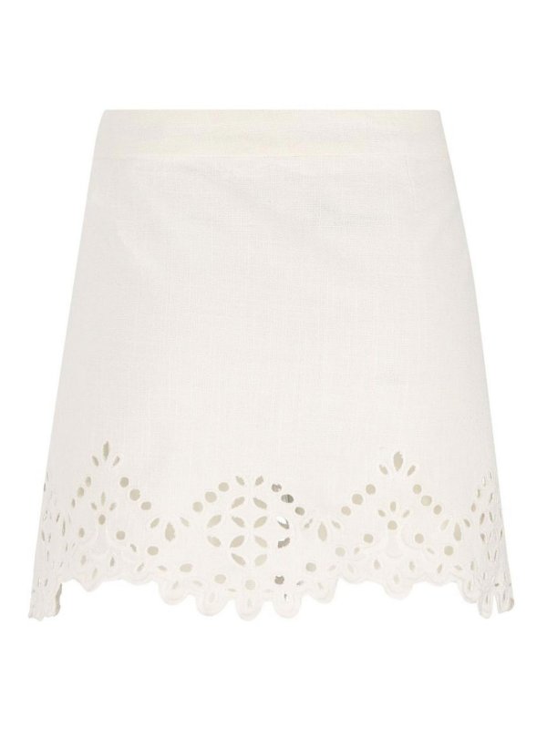 Isabel Marant Etoile: Mini jupes online - Mini Jupe - Blanc