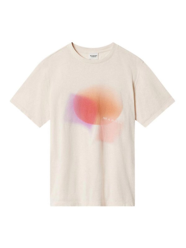 Isabel Marant Etoile: t-shirts - T-Shirt With Abstract Graphic Print