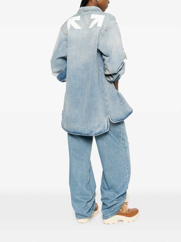 OFF-WHITE: Camisas online - Camisa - Azul