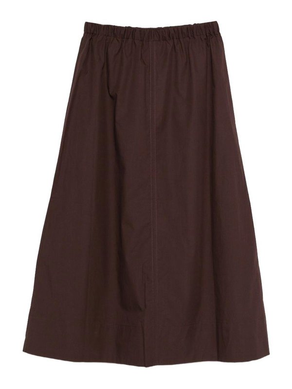 The Best Shops SOEUR: Long skirts - Agadir Long Skirt In Brown Cotton