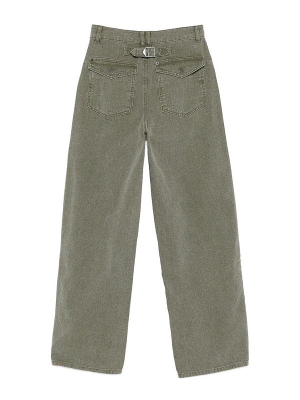 SOEUR: casual trousers online - Hunter Pants In Khaki Japanese Canvas