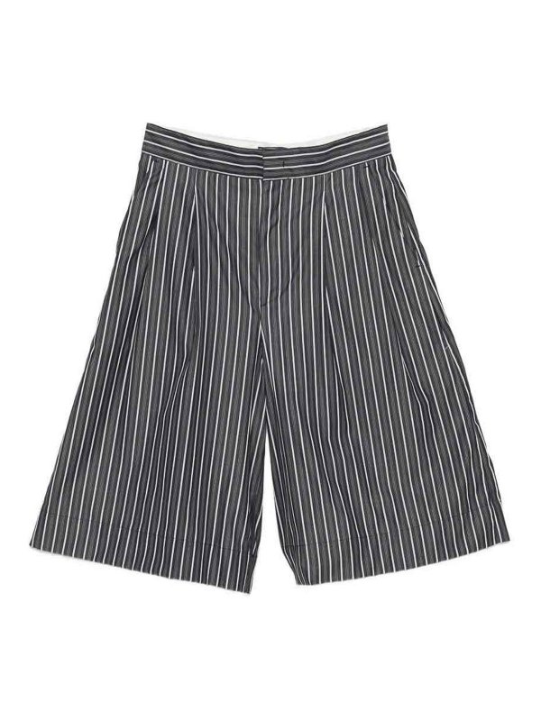 SOEUR: pantaloni shorts - Bermuda in cotone rigato hennÃ©