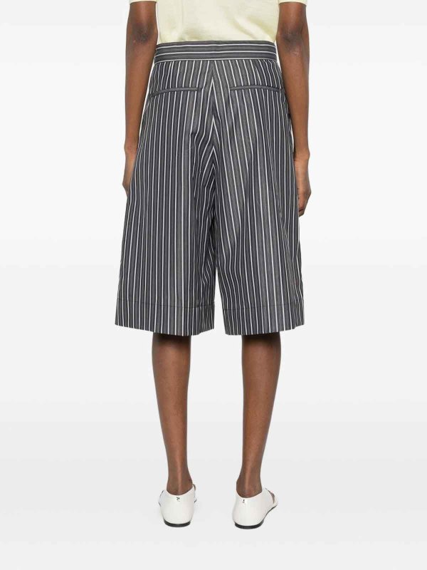 SOEUR: pantaloni shorts online - Bermuda in cotone rigato hennÃ©