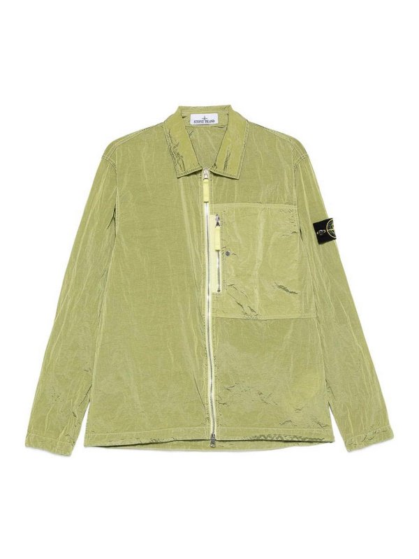 STONE ISLAND: camicie - Giacca-camicia verde