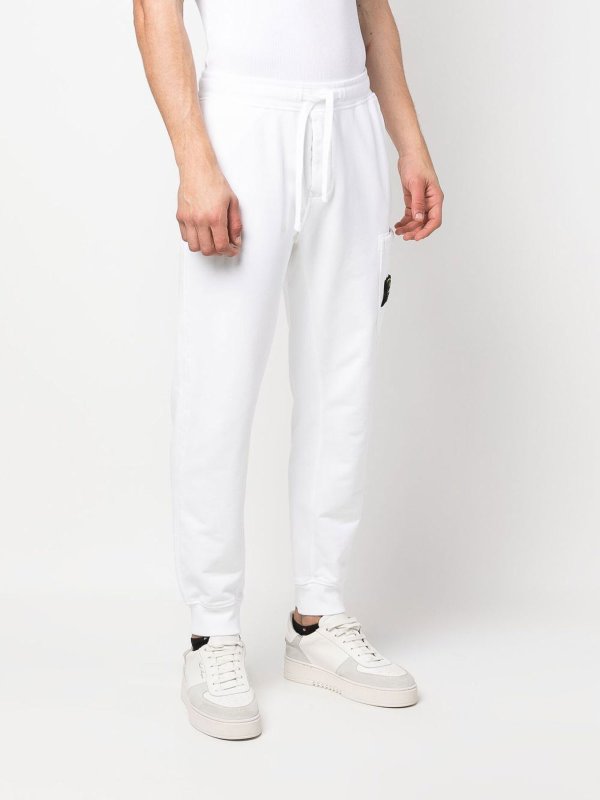 The Best Shops STONE ISLAND: Pantalons de survêtement  - Pantalons De Sport - Blanc