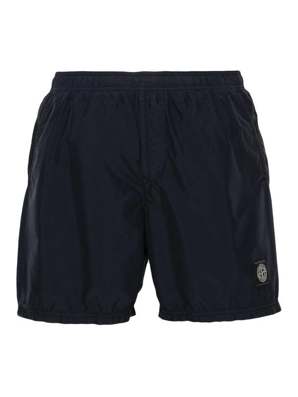 STONE ISLAND: Shorts de bain - Short De Bain - Bleu