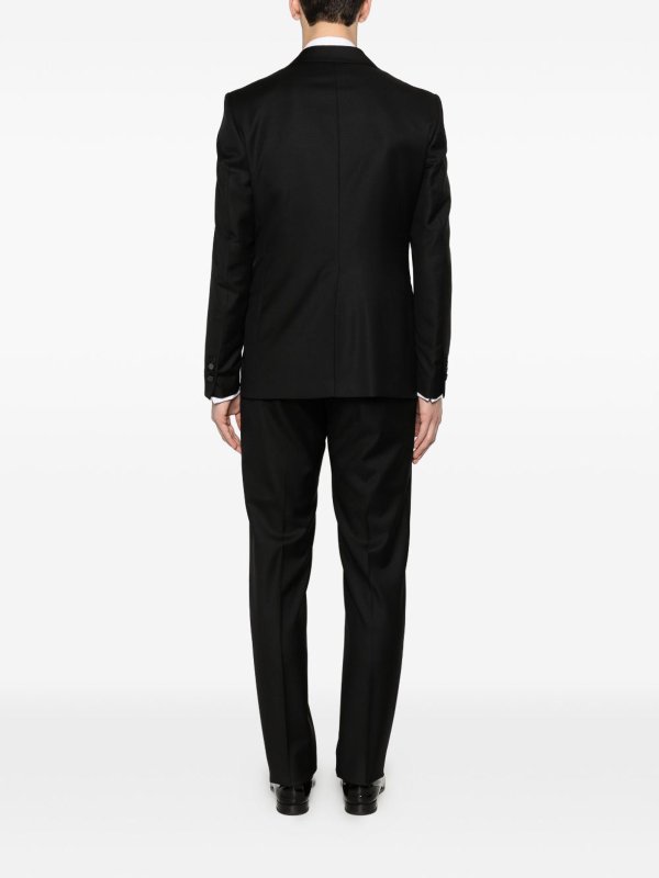 TAGLIATORE buy online Smoking Nero In Lana Con Revers In Raso