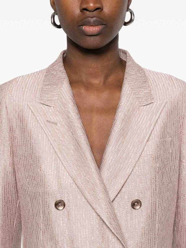 Pink Double-Breasted Cotton Paris Blazer Replica 
online: TAGLIATORE