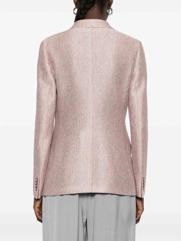 TAGLIATORE buy online Pink Double-Breasted Cotton Paris Blazer
