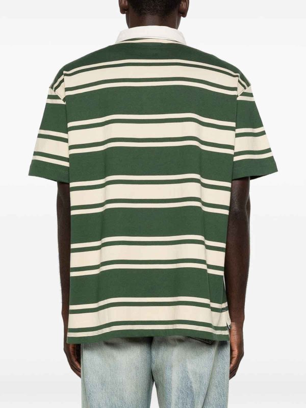 TIMBERLAND buy online Green Striped Polo Shirt With Logo