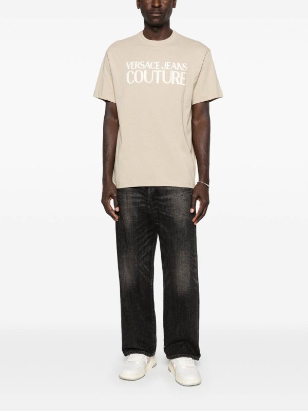 VERSACE JEANS buy online T-Shirt In Beige Cotton