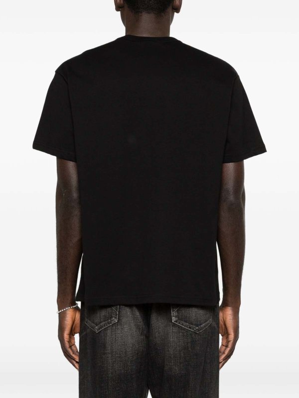 VERSACE JEANS: crew necks online - T-Shirt In Black Featuring A Crew Neck