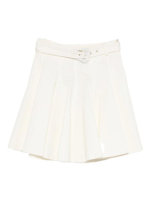 VERSACE JEANS: ミニスカート - ミニスカート - クリーム