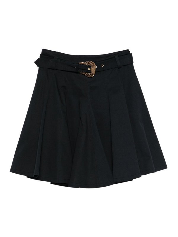 VERSACE JEANS: ミニスカート - ミニスカート - 黒