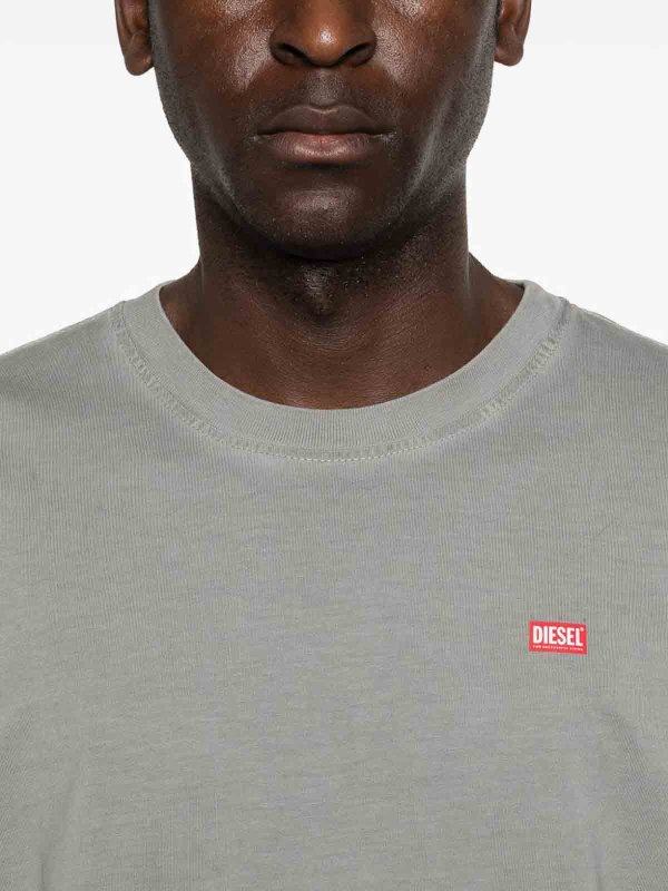 DIESEL buy online T-Norm-T7 Logo-Detail T-Shirt In Grey
