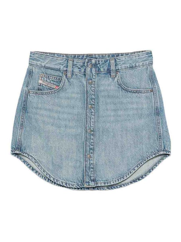 DIESEL: Minifaldas - Minifalda - Azul
