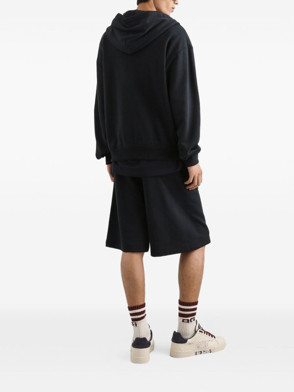 DOLCE & GABBANA: Sweatshirts & Sweaters online - Hoodie In Cotton With Logo