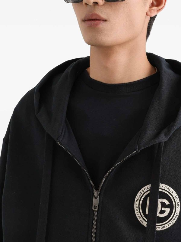 The Best Shops DOLCE & GABBANA: Sweatshirts & Sweaters - Hoodie In Cotton With Logo
