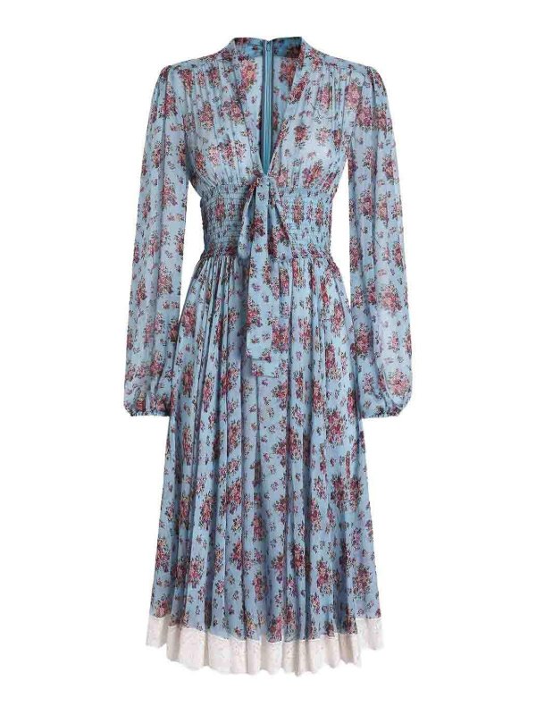 DOLCE & GABBANA: Robe longueur genou - Robe Au Genou - Bleu Clair