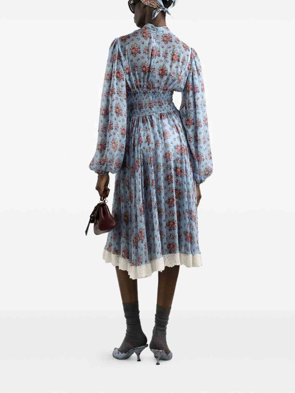The Best Shops DOLCE & GABBANA: Robe longueur genou - Robe Au Genou - Bleu Clair