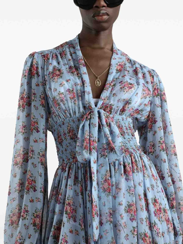 DOLCE & GABBANA buy online Robe Au Genou - Bleu Clair