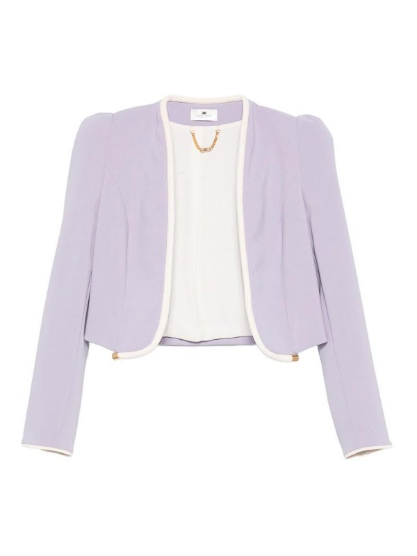 ELISABETTA FRANCHI: giacche casual - Giacca in crÃªpe leggera