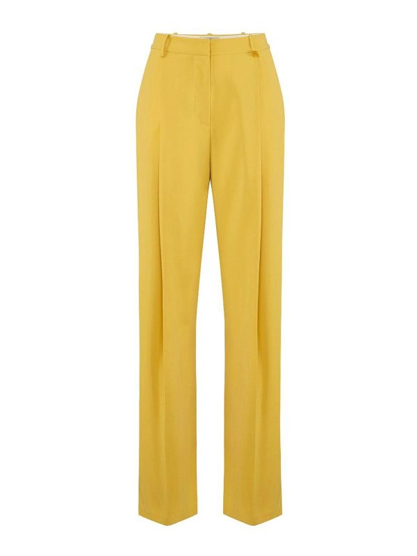 ELISABETTA FRANCHI: テーラードトラウザー - テーラードパンツ - イエロー