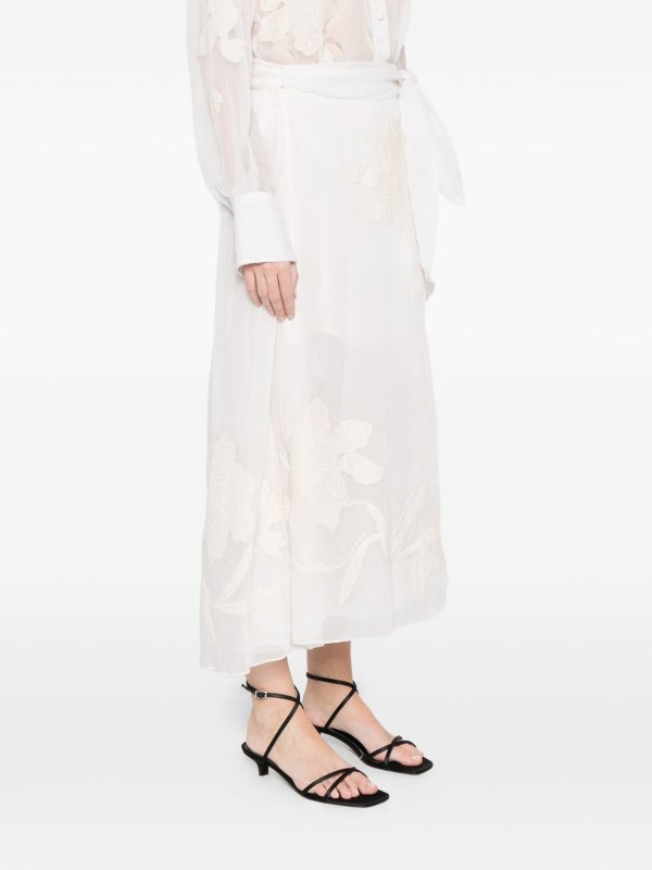 FORTE FORTE buy online Jupe Midi - Blanc