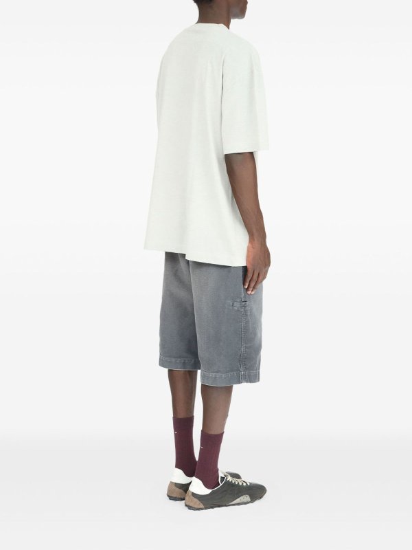 The Best Shops Maison Margiela: t-shirts - T-Shirt In Grey Cotton With Print