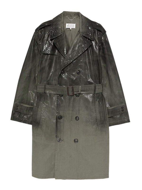 Maison Margiela: Trenchs - Trench-Coat - Vert