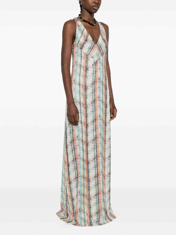 The Best Shops MISSONI: maxi dresses - Multicolor Patterned Long Dress