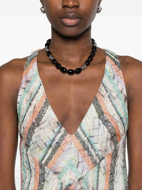 Multicolor Patterned Long Dress Replica 
online: MISSONI