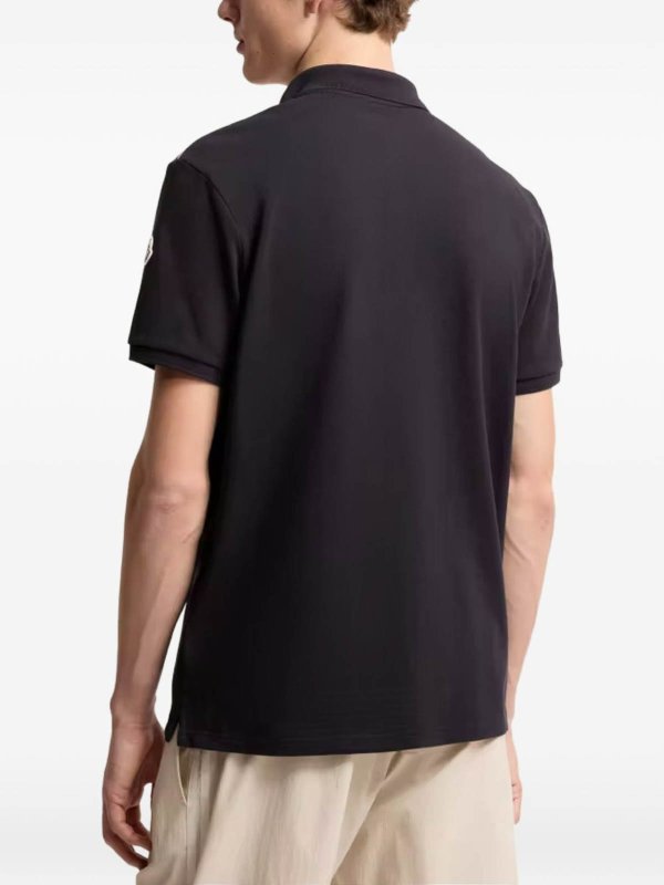 MONCLER: shirts online - Black Striped Cotton Shirt