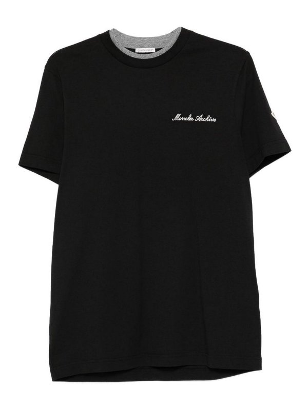 MONCLER: T-shirts - T-Shirt - Noir