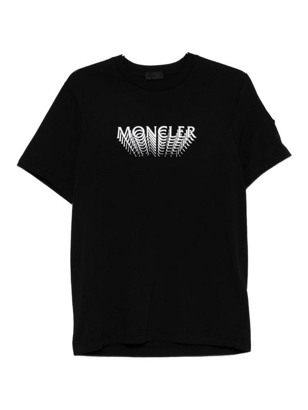 MONCLER: T-shirts - T-Shirt - Noir