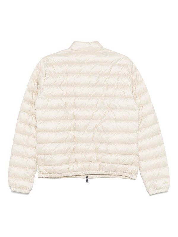 MONCLER: padded jackets online - Light Beige Quilted Down Jacket