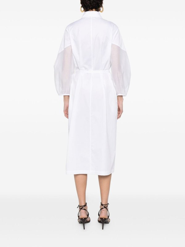 White Dress With Waist Belt Replica 
online: PESERICO