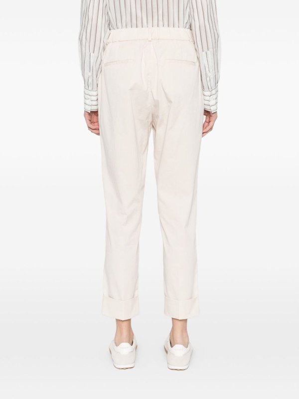 PESERICO: Pantaloni sartoriali online - Pantaloni Beige Con Pieghe