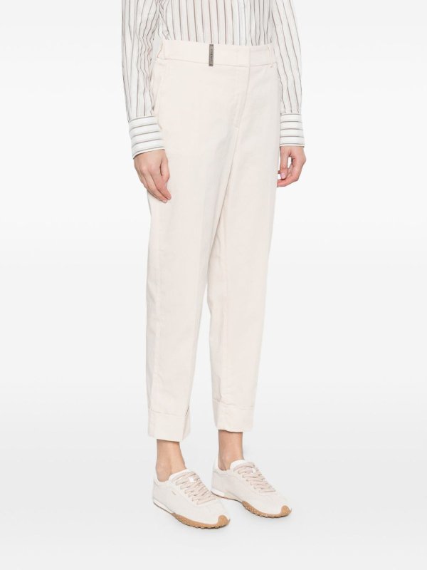 Pantaloni Beige Con Pieghe shop online: PESERICO