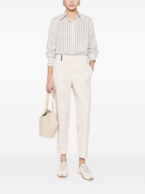 PESERICO buy online Pantaloni Beige Con Pieghe