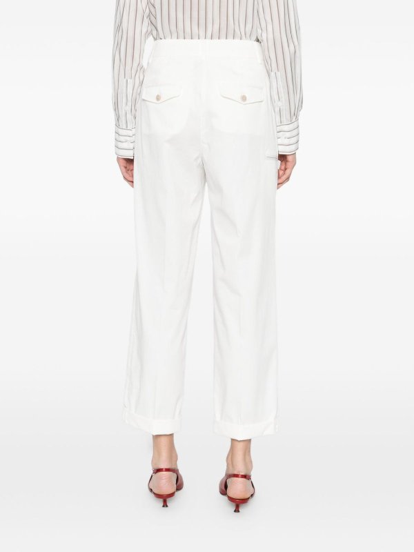 PESERICO: Pantalons élégants online - Pantalon Couturier - Blanc