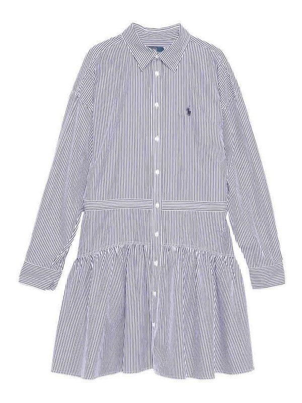 POLO RALPH LAUREN: polo shirts - Short Dress With Polo Neck
