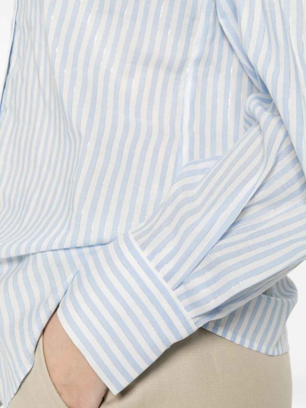 Shirt With Light Blu And White Stripes Replica 
online: TWINSET