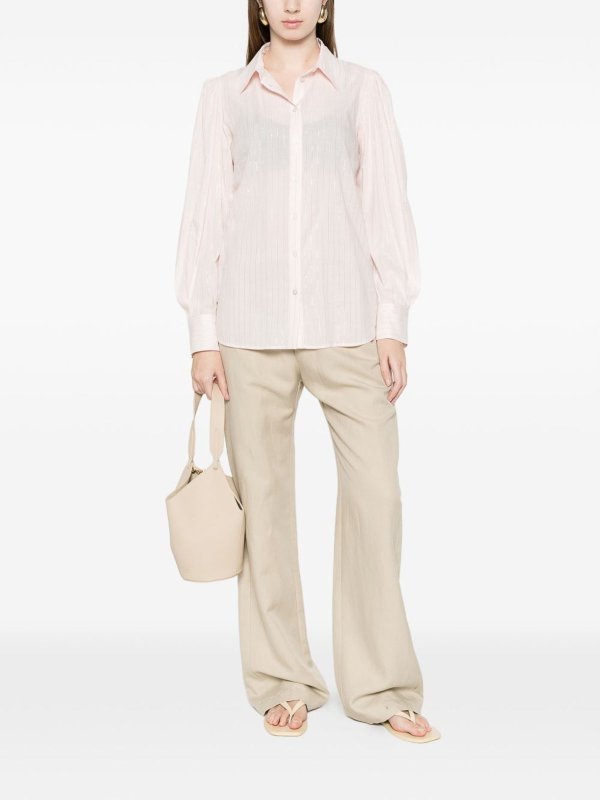 The Best Shops TWINSET: shirts - Shirt In Pink And White Stripes