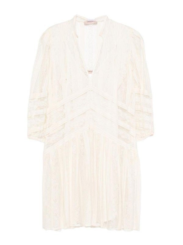 TWINSET: Vestidos cortos - Vestido Corto - Gris