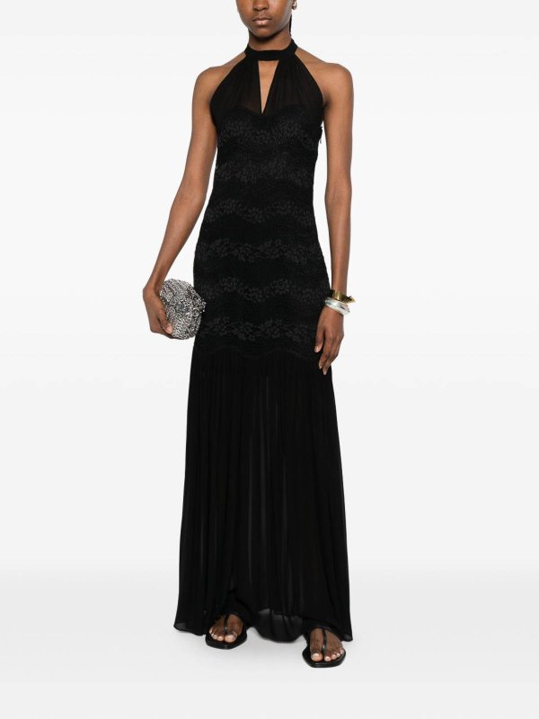 Long Dress In Black With Floral Lace Replica 
online: TWINSET