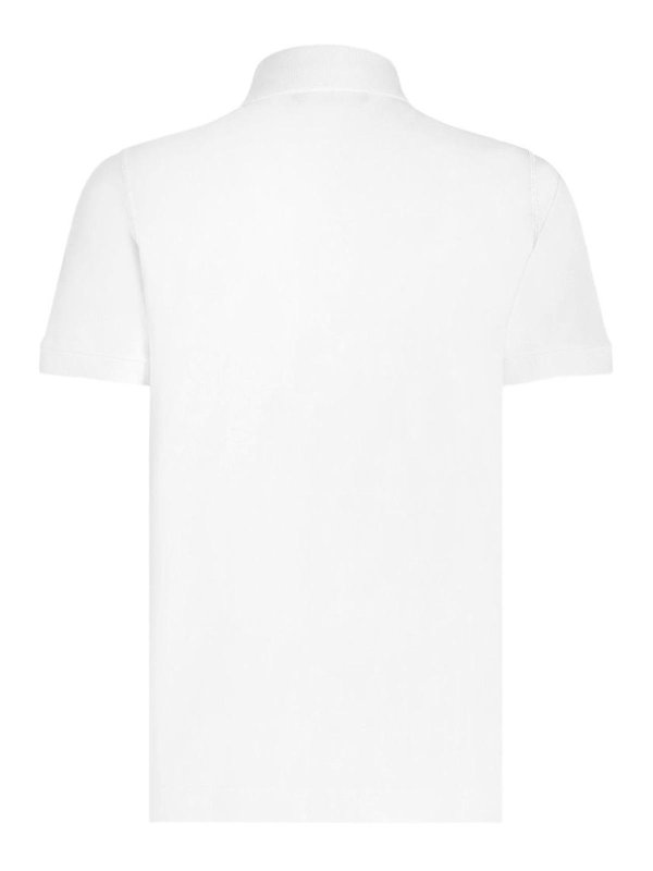 DOLCE & GABBANA: polo shirts online - Polo Shirt In White Cotton With Label