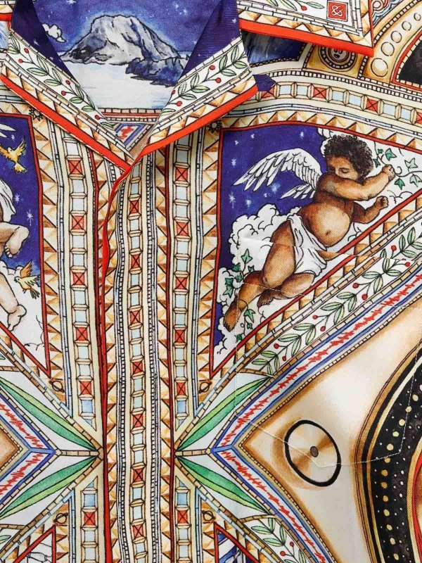 CASABLANCA: shirts online - Silk Shirt With Graphic Print