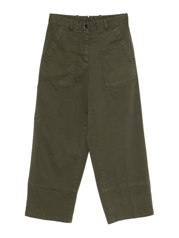 NINE IN THE MORNING: casual jackets - Nancy Olive Green Trousers
